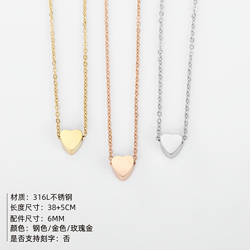 Multi-color Thin Heart-shaped Necklace — Minimalist Design
